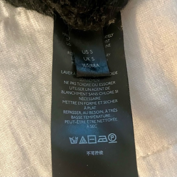 Women’s Anthropologie chunky cable Cardigan Heather Black Warm! Oversized Small. - Picture 4 of 4